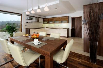 Moderní kuchyňská linka do tvaru „L"