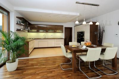 Moderní kuchyňská linka do tvaru L